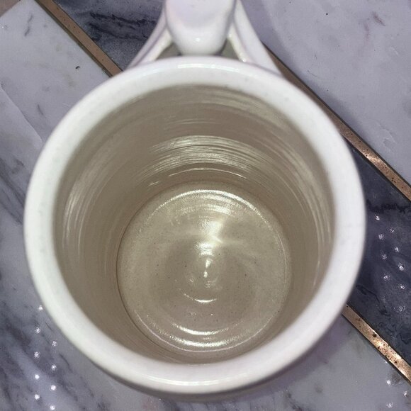 Vintage Studio Pottery Large Mug Wheel Thrown Hand Carved Artist Guegan - Picture 8 of 10